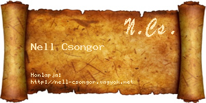 Nell Csongor névjegykártya