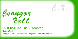 csongor nell business card